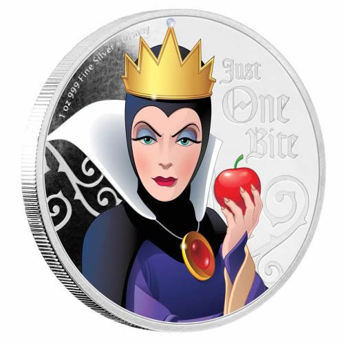Perth-Mint-New-Release:-Disney-Villains-Evil-Queen-2018-1-Oz-Silver-Proof-Coin